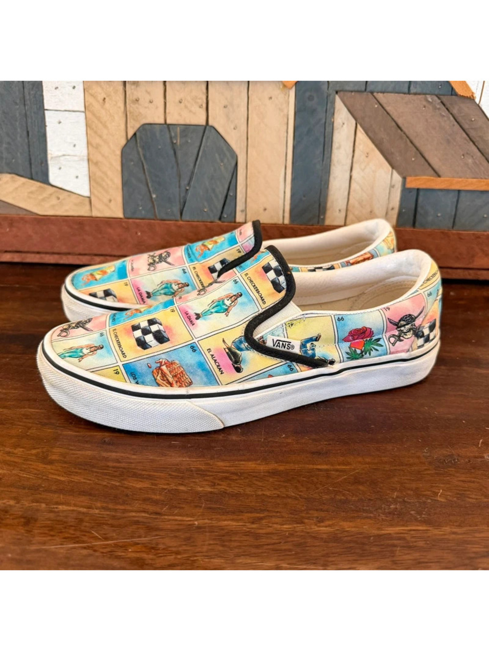 Vans Classic Slip-On Los Vans Loteria Multi/True White Men’s Size 7